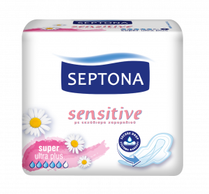 8 pcs Sanitary Napkins Sensitive Super with Chamomile